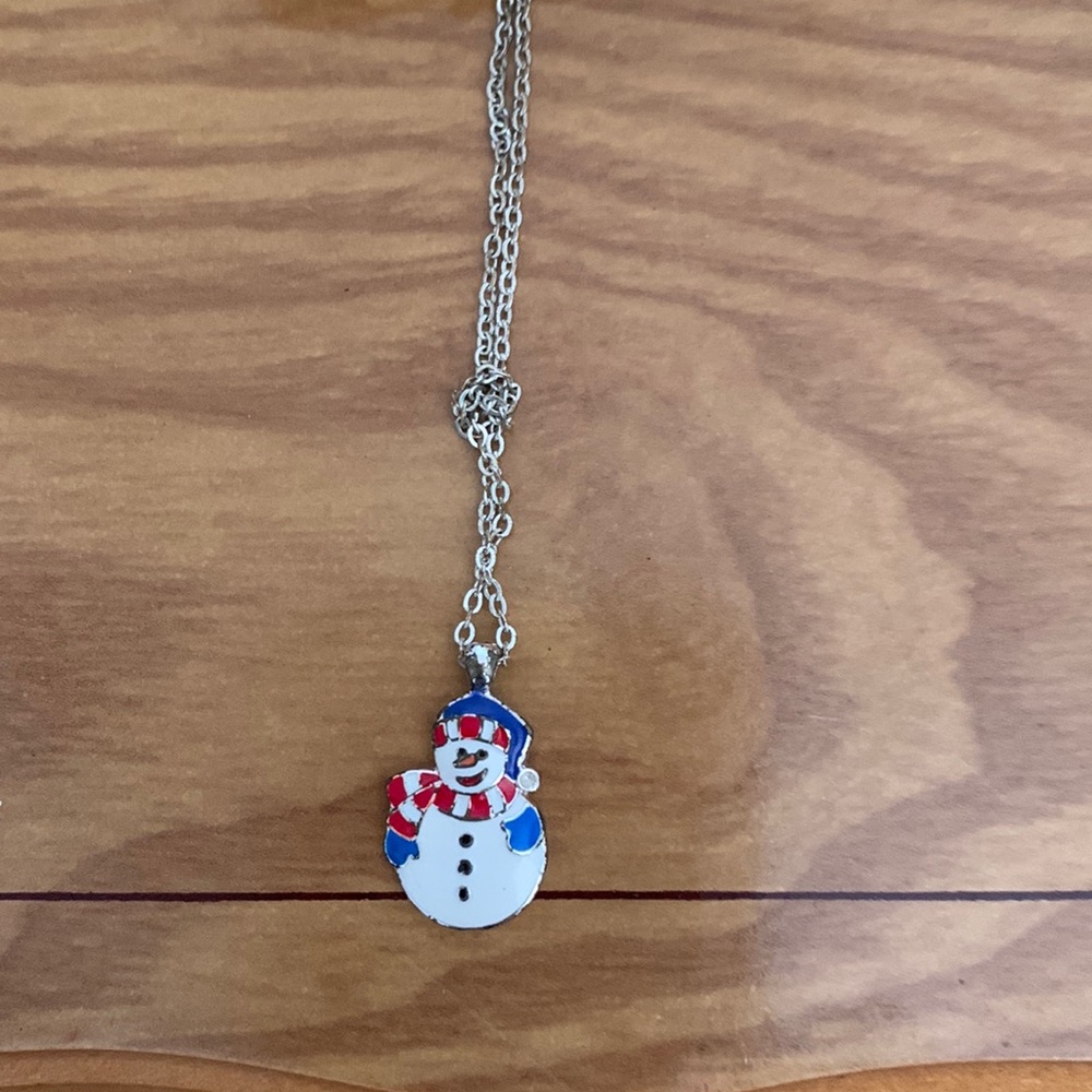 Snowman necklace